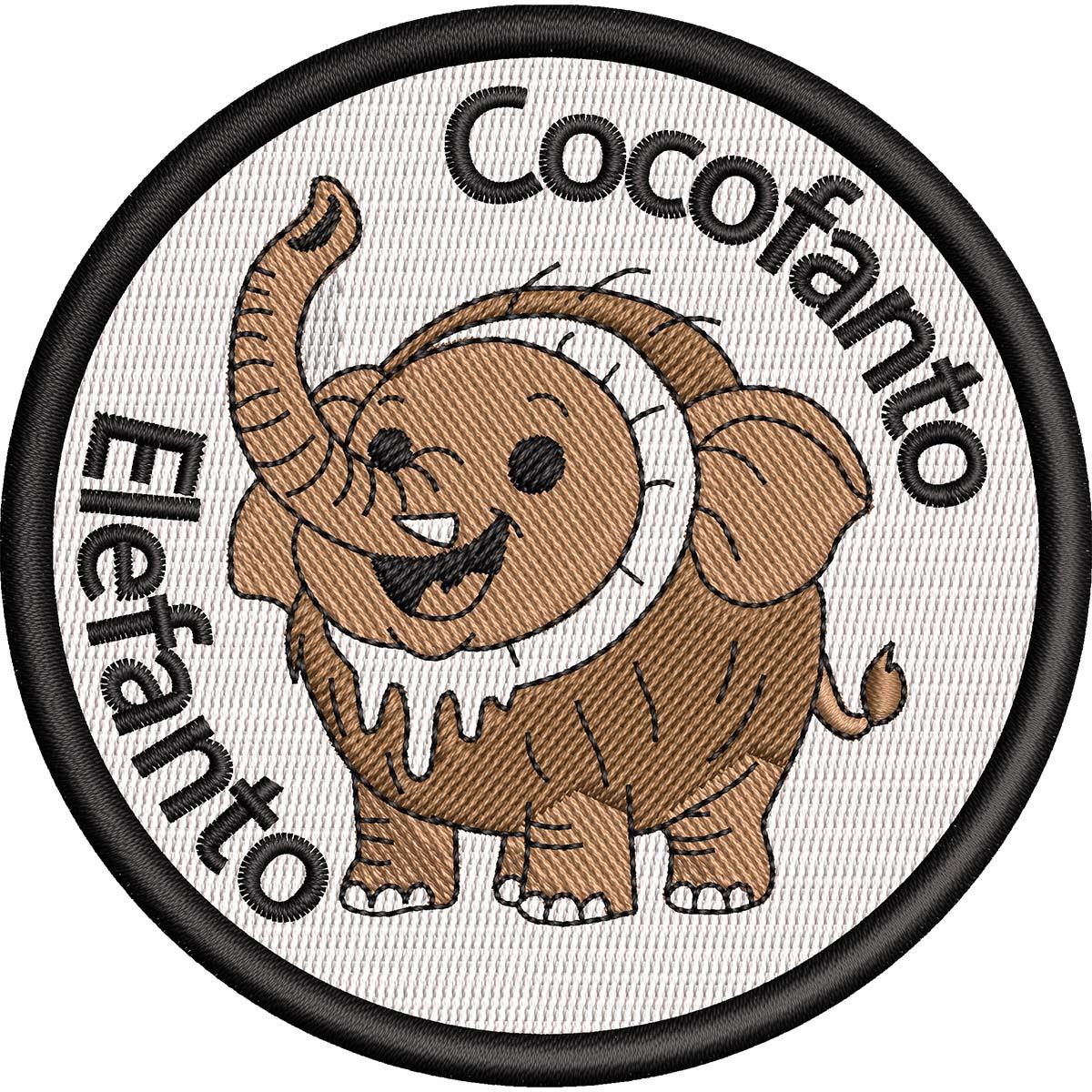 Нашивка патч мем Кокофанто Елефанто (Cocofanto Elefanto) з серії AI Brainrot Animals meme на клейовій основі
