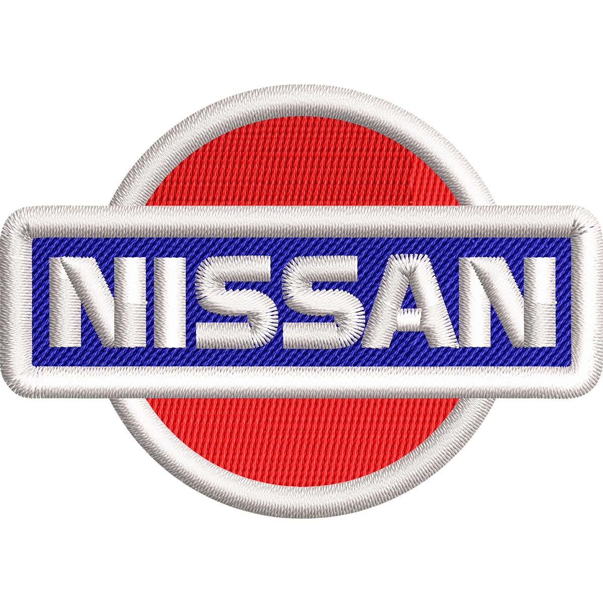 Патч нашивка логотип Nissan (Ніссан) зразка 1978 року на клейовій основі 75х55мм