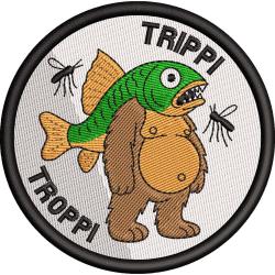 Нашивка патч мем Трипи Тропи (Trippi Troppi Troppa Trippa) из серии AI Brainrot Animals meme на клеевой основе