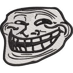 Нашивка патч мем Троллфейс (Trollface) на клеевой основе 60х50мм