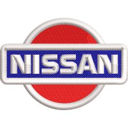 Патч нашивка логотип Nissan (Ніссан) зразка 1978 року на клейовій основі 75х55мм